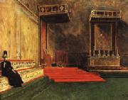 Leon Bonnat Interior of the Sistine Chapel painting